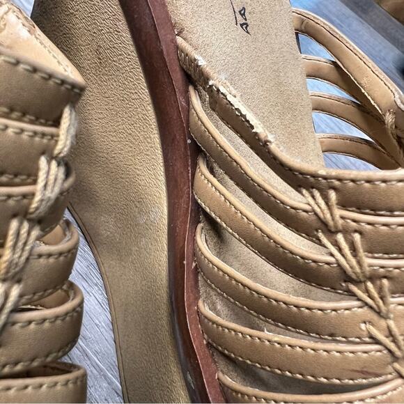 VINTAGE 90s Y2K Platform Chucky Wedge Sandals Shoes Size 8 - Picture 4 of 13